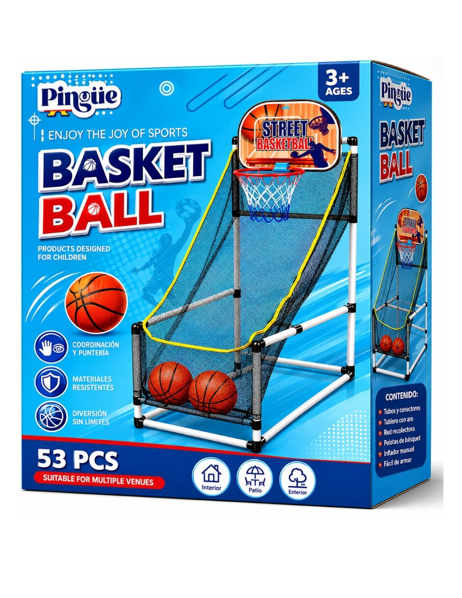 Tablero básquetbol Pingüe funcionamiento manual
